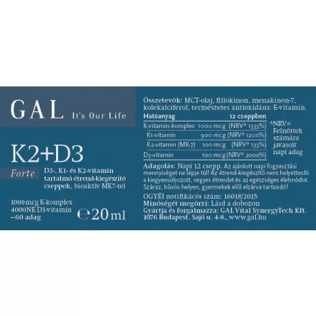GAL K2+D3 Forte