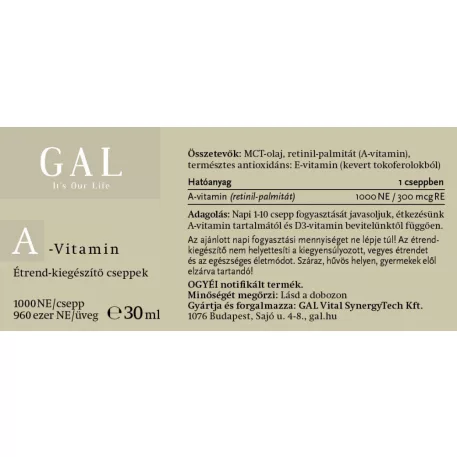 GAL A-Vitamin (ajándék jár hozzá)