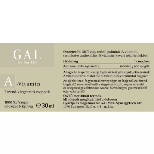 GAL A-Vitamin (ajándék jár hozzá)